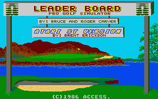 World Class Leader Board The Ultimate Golf Challenge title screen for Atari ST